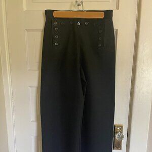 U.S. Navy Pants - Black Wool Wide Leg